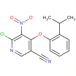 3-Pyridinecarbonitrile, 6-chloro-4-[2-(1-methylethyl)phenoxy]-5-nitro- molecular structure