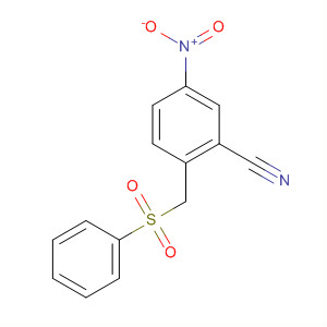 Benzonitrile, 5-nitro-2-[(phenylsulfonyl)methyl]- molecular structure