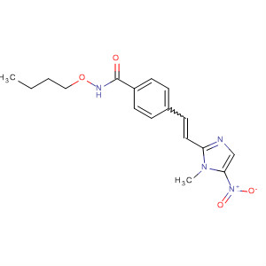 Benzamide, N-butoxy-4-[2-(1-methyl-5-nitro-1H-imidazol-2-yl)ethenyl]- molecular structure
