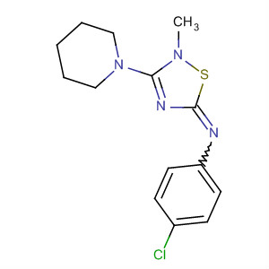 Benzenamine,4-chloro-N-[2-methyl-3-(1-piperidinyl)-1,2,4-thiadiazol-5(2H)-ylidene]-