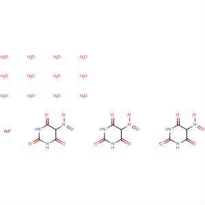 2,4,6(1H,3H,5H)-Pyrimidinetrione, 5-nitro-, neodymium(3+) salt (3:1),dodecahydrate molecular structure