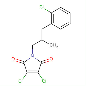 1H-Pyrrole-2,5-dione,3,4-dichloro-1-[3-(2-chlorophenyl)-2-methylpropyl]- molecular structure