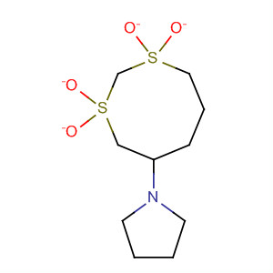 Pyrrolidine, 1-(5,6-dihydro-1,1,3,3-tetraoxido-4H-1,3-dithiocin-7-yl)- molecular structure