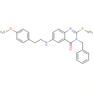 4(3H)-Quinazolinone,6-[[(4-methoxyphenyl)methyl]methylamino]-2-(methylthio)-3-(phenylmethyl)- molecular structure