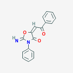 2-IMINO-5-(2-OXO-2-PHENYLETHYLIDENE)-3-PHENYL-4-OXAZOLIDINONE molecular structure