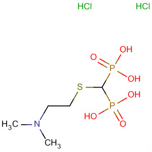 Phosphonic acid, [[[2-(dimethylamino)ethyl]thio]methylene]bis-,hydrochloride molecular structure