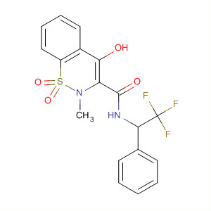 2H-1,2-Benzothiazine-3-carboxamide,4-hydroxy-2-methyl-N-(2,2,2-trifluoro-1-phenylethyl)-, 1,1-dioxide molecular structure