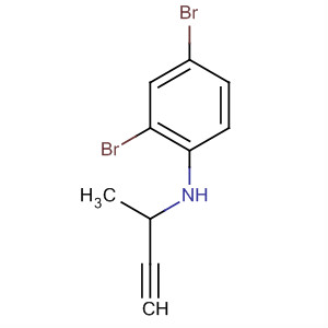 Benzenamine, 2,4-dibromo-N-(1-methyl-2-propynyl)- molecular structure