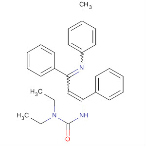 Urea,N,N-diethyl-N'-[3-[(4-methylphenyl)imino]-1,3-diphenyl-1-propenyl]- molecular structure