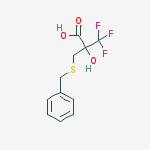 Propanoic acid, 3,3,3-trifluoro-2-hydroxy-2-[[(phenylmethyl)thio]methyl]- molecular structure