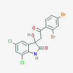 5,7-dichloro-3-[2-(2,4-dibromophenyl)-2-oxoethyl]-3-hydroxy-1h-indol-2-one