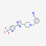 3-[(4-(3-[6-(TRIFLUOROMETHYL)PYRIDIN-3-YL]-1,2,4-OXADIAZOL-5-YL)PIPERIDIN-1-YL)METHYL]BENZONITRILE
