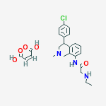 ACETAMIDE,2-(ETHYLAMINO)-N-(1,2,3,4-TETRAHYDRO-4-(P-CHLOROPHENYL)-2-METHYL-8-ISOQUINOLINYL)-,MALEATE molecular structure