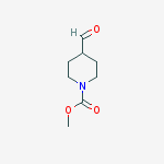 1-Piperidinecarboxylic  acid,  4-formyl-,  methyl  ester molecular structure