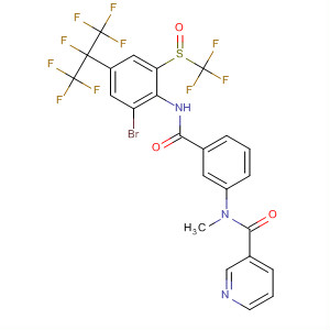 3-Pyridinecarboxamide,N-[3-[[[2-bromo-4-[1,2,2,2-tetrafluoro-1-(trifluoromethyl)ethyl]-6-[(trifluoromethyl)sulfinyl]phenyl]amino]carbonyl]phenyl]-N-methyl- molecular structure