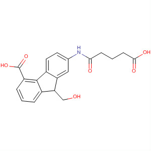 9H-Fluorene-4-carboxylic acid,7-[(5-hydroxy-1,5-dioxopentyl)amino]-9-(hydroxymethyl)- molecular structure