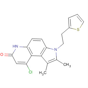 7H-Pyrrolo[3,2-f]quinolin-7-one,9-chloro-3,6-dihydro-1,2-dimethyl-3-[2-(2-thienyl)ethyl]- molecular structure