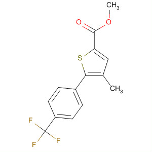 2-Thiophenecarboxylic acid, 4-methyl-5-[4-(trifluoromethyl)phenyl]-,methyl ester molecular structure