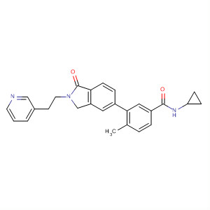 Benzamide,N-cyclopropyl-3-[2,3-dihydro-1-oxo-2-[2-(3-pyridinyl)ethyl]-1H-isoindol-5-yl]-4-methyl-