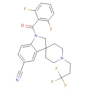 Spiro[3H-indole-3,4'-piperidine]-5-carbonitrile,1-(2,6-difluorobenzoyl)-1,2-dihydro-1'-(3,3,3-trifluoropropyl)-