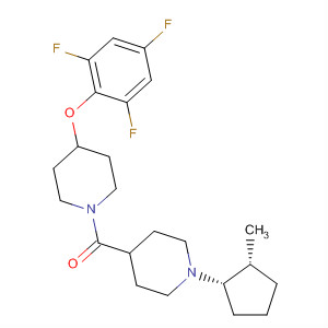 Methanone,[1-[(1S,2R)-2-methylcyclopentyl]-4-piperidinyl][4-(2,4,6-trifluorophenoxy)-1-piperidinyl]- molecular structure