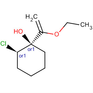 Cyclohexanol, 2-chloro-1-(1-ethoxyethenyl)-, (1R,2R)-rel- molecular structure