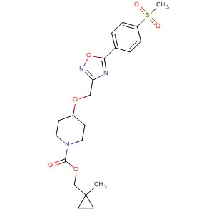 1-Piperidinecarboxylic acid,4-[[5-[4-(methylsulfonyl)phenyl]-1,2,4-oxadiazol-3-yl]methoxy]-,(1-methylcyclopropyl)methyl ester molecular structure