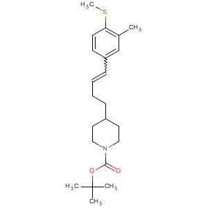 1-Piperidinecarboxylic acid,4-[4-[3-methyl-4-(methylthio)phenyl]-3-buten-1-yl]-, 1,1-dimethylethylester molecular structure