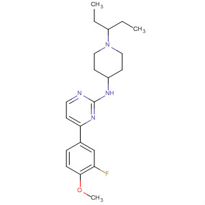 3-Pyridazinamine,N-[1-(1-ethylpropyl)-4-piperidinyl]-6-(3-fluoro-4-methoxyphenyl)- molecular structure