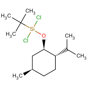 Cyclohexane,2-[[dichloro(1,1-dimethylethyl)silyl]oxy]-4-methyl-1-(1-methylethyl)-,(1S,2R,4R)- molecular structure