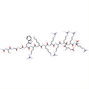 L-Argininamide,N-acetyl-L-cysteinylglycylglycyl-L-tryptophyl-L-arginyl-L-lysyl-L-lysyl-L-arginyl-L-arginyl-L-a-glutamyl-L-arginyl-L-arginyl- molecular structure