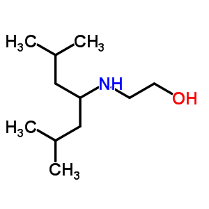 2-[(2,6-dimethylheptan-4-yl)amino]ethanol molecular structure