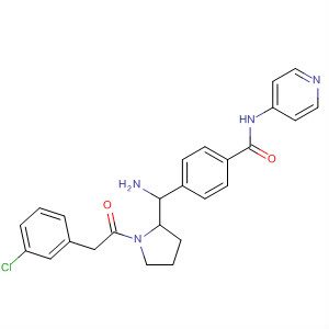 Benzamide,4-[amino[1-[2-(3-chlorophenyl)acetyl]-2-pyrrolidinyl]methyl]-N-4-pyridinyl- molecular structure