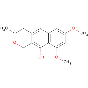 1H-Naphtho[2,3-c]pyran-10-ol, 3,4-dihydro-7,9-dimethoxy-3-methyl- molecular structure