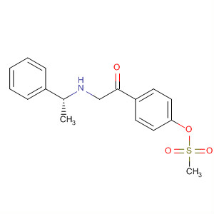 Ethanone,1-[4-[(methylsulfonyl)oxy]phenyl]-2-[[(1R)-1-phenylethyl]amino]- molecular structure