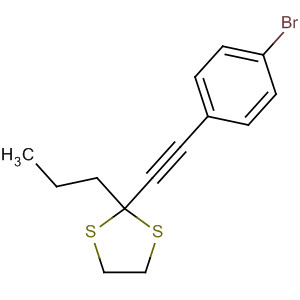 1,3-Dithiolane, 2-[2-(4-bromophenyl)ethynyl]-2-propyl- molecular structure