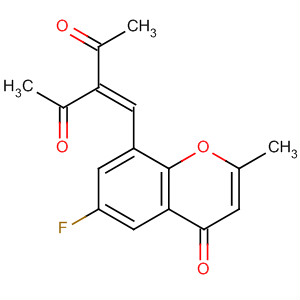 2,4-Pentanedione,3-[(6-fluoro-2-methyl-4-oxo-4H-1-benzopyran-8-yl)methylene]- molecular structure