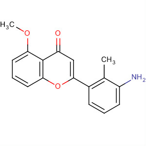 4H-1-Benzopyran-4-one, 2-(3-amino-2-methylphenyl)-5-methoxy- molecular structure