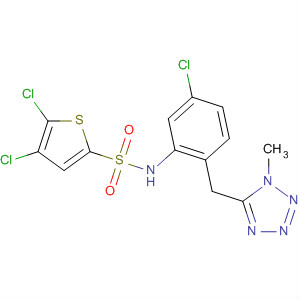 2-Thiophenesulfonamide,4,5-dichloro-N-[5-chloro-2-[(1-methyl-1H-tetrazol-5-yl)methyl]phenyl]- molecular structure