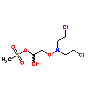 2-[bis(2-chloroethyl)aminooxy]ethyl Methanesulfonate molecular structure