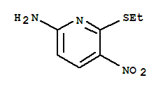 PYRIDIN-2-AMINE,6-(ETHYLTHIO)-5-NITRO- molecular structure