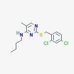 N-butyl-2-[(2,4-dichlorobenzyl)sulfanyl]-5-methylpyrimidin-4-amine molecular structure