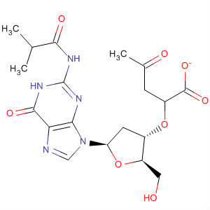Guanosine, 2'-deoxy-N-(2-methyl-1-oxopropyl)-, 3'-(4-oxopentanoate) molecular structure