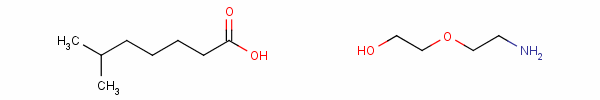 2-(2-aminoethoxy)ethanol;6-methylheptanoic Acid molecular structure