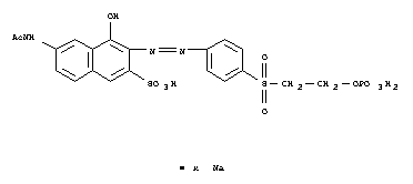 6-acetamido-4-hydroxy-3-[[4-[[2-(phosphonooxy)ethyl]sulphonyl]phenyl]azo]naphthalene-2-sulphonic acid, sodium salt