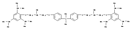 1,1-[isopropylidenebis(p-phenyleneoxy)]bis[3-[2,4,6-tri-sec-butylphenoxy]propan-2-ol] molecular structure