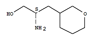 (2S)-2-amino-3-(tetrahydro-2H-pyran-3-yl)propan-1-ol molecular structure