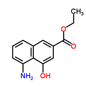 2-Naphthalenecarboxylic acid, 5-amino-4-hydroxy-, ethyl ester molecular structure