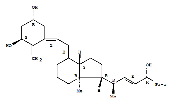 1,24-dihydroxy-22-dehydrovitamin D3 molecular structure
