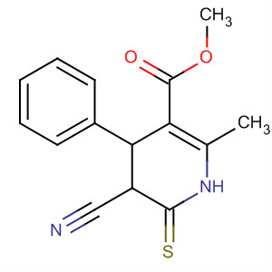 3-Pyridinecarboxylic acid,5-cyano-1,4,5,6-tetrahydro-2-methyl-4-phenyl-6-thioxo-, methyl ester,cis- molecular structure
